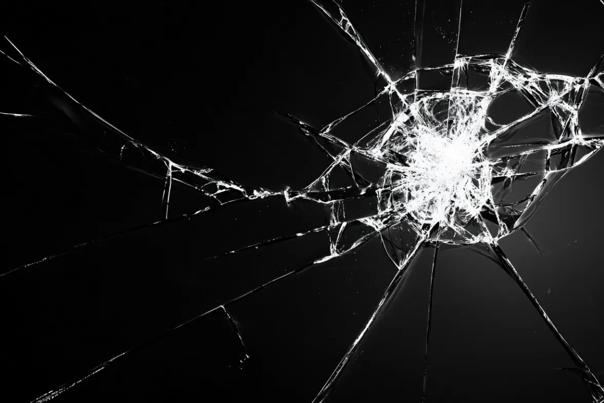 Cracked pane of glass