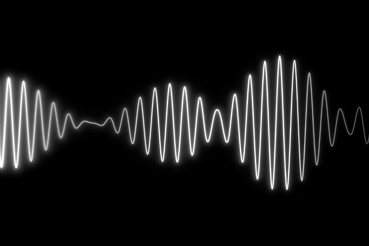 Waveform representing radio waves